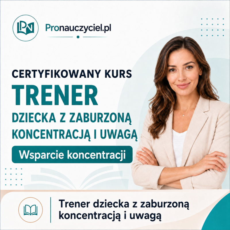 Certyfikowany Kurs Trener Dziecka z Zaburzoną Koncentracją i Uwagą